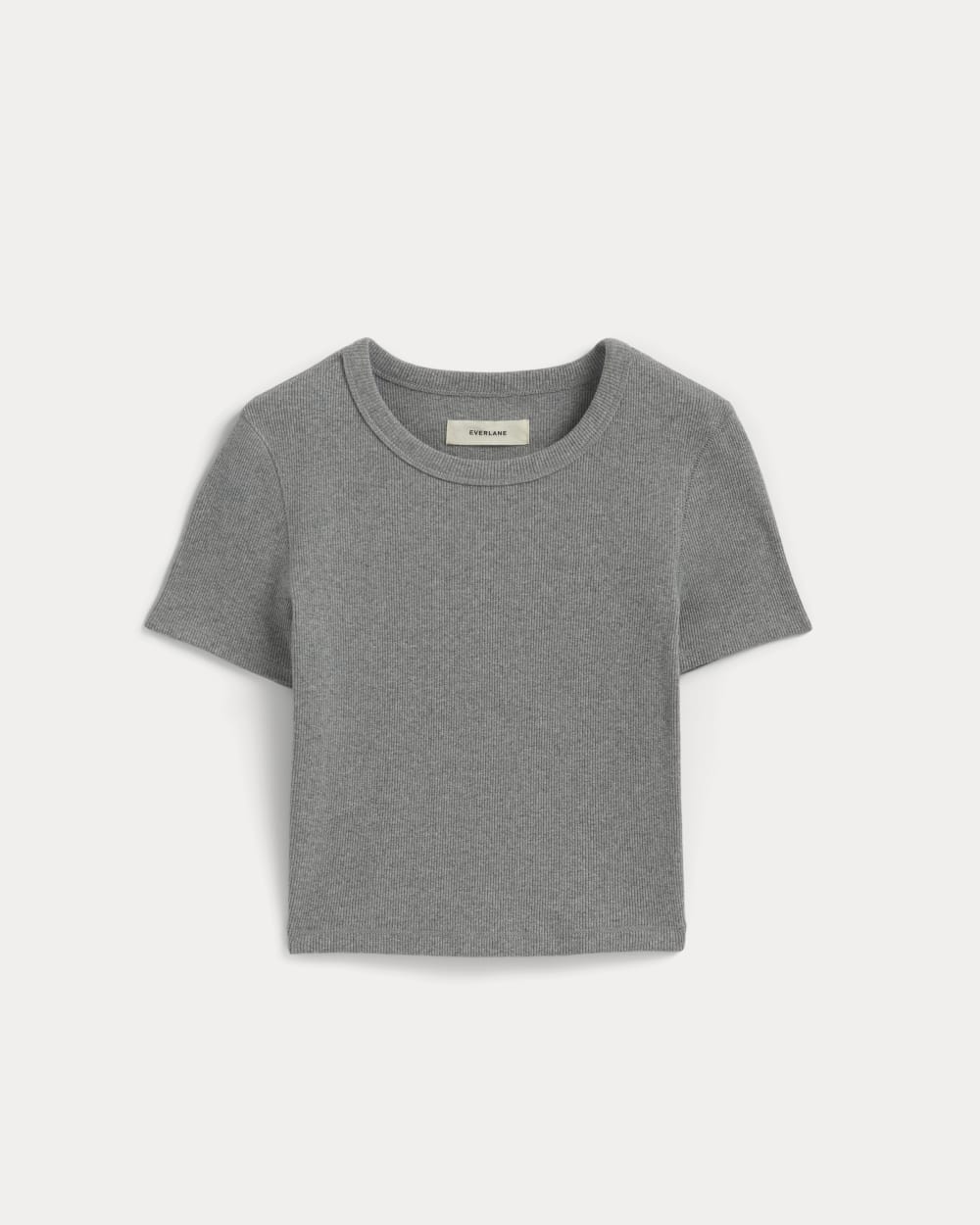 The '90s Rib Tee | Mid Heather Grey - Image 2