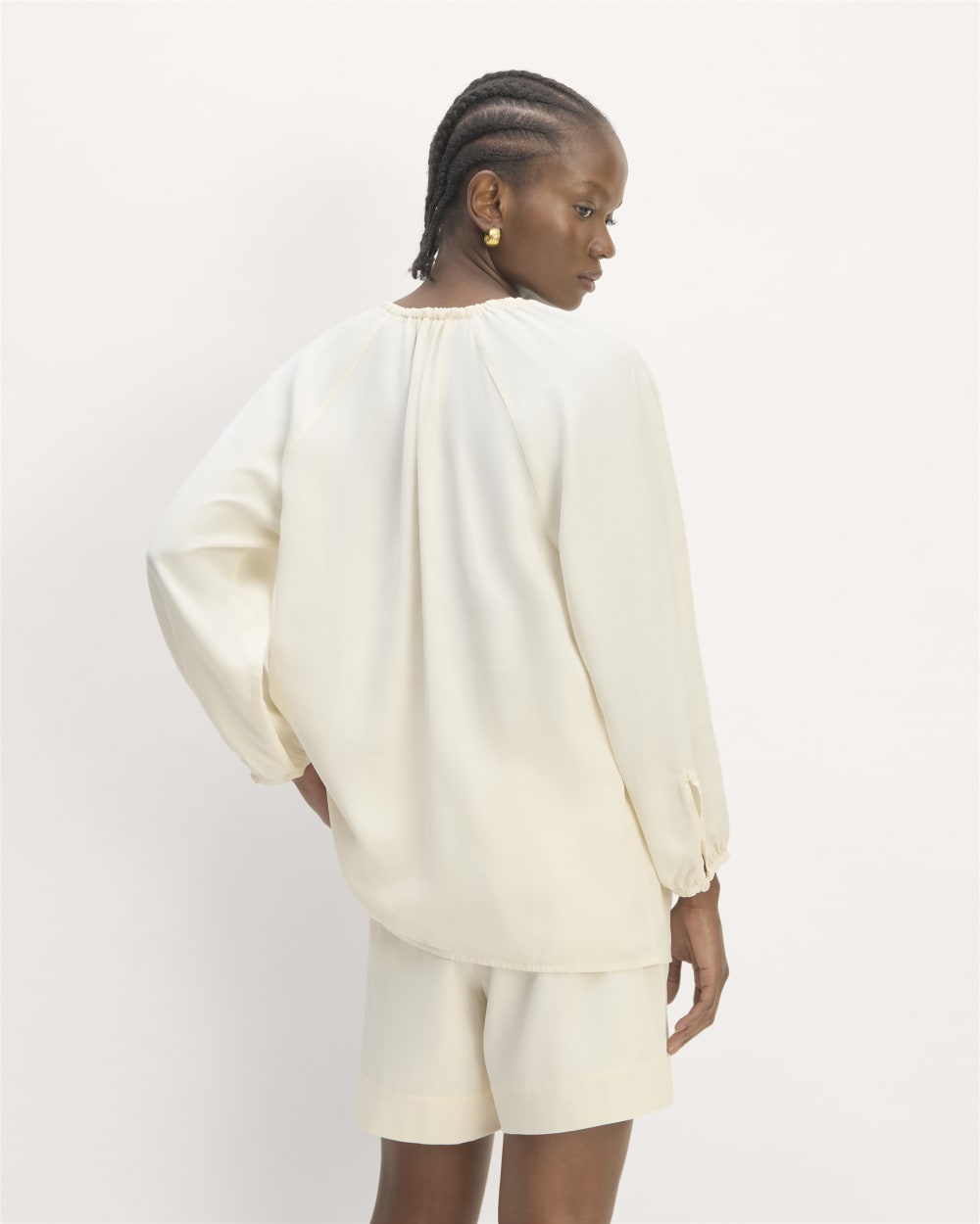 The Gathered Shirt in Butterlite | Bone - Image 6