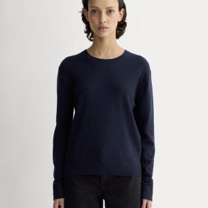 The Classic Crew in Cashmere | Navy