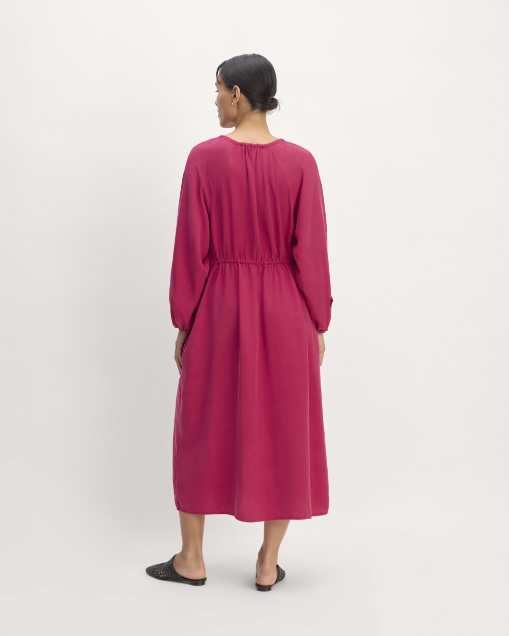 The TENCEL? Gathered Maxi Dress | Red Currant - Image 6