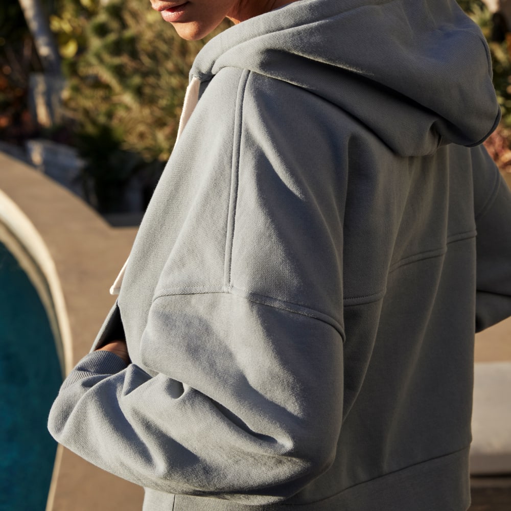The Track Organic Cotton Hoodie | Faded Blue - Image 3