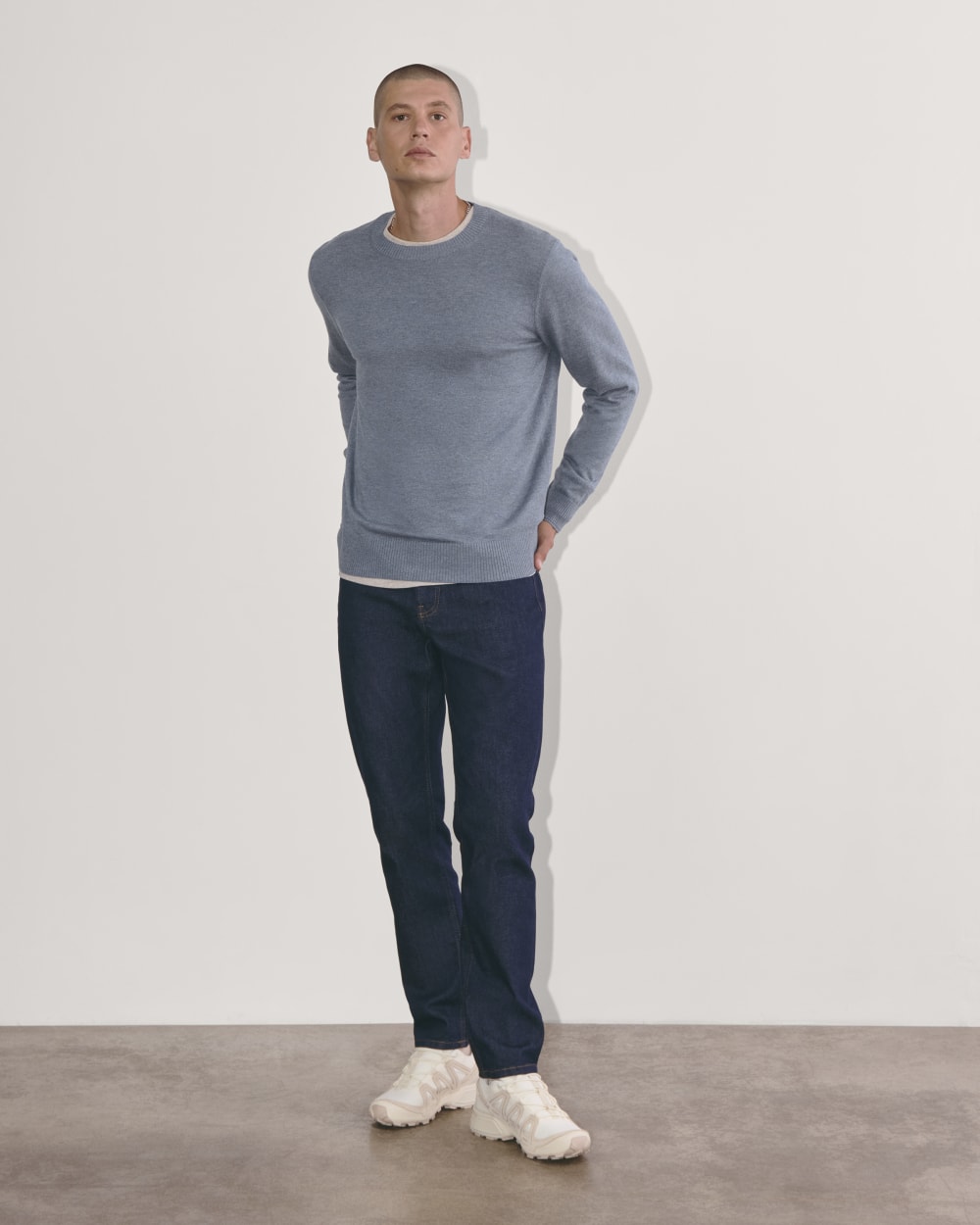 The No-Sweat Sweater | Uniform | Heather Sage Blue - Image 3