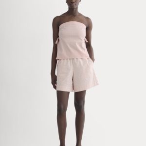 The Seersucker Pull-On Short | Soft Orange